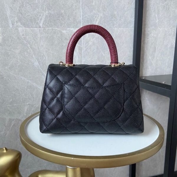 Chanel Coco handle flap shoulder bag Mini black - Image 4