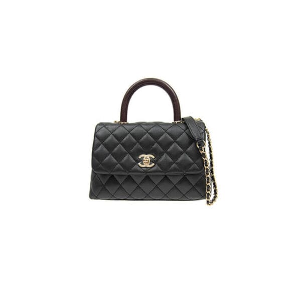 Chanel Coco handle flap shoulder bag Mini black