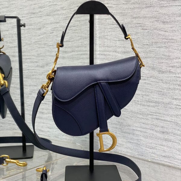 Dior Mini Saddle Bag with Strap black - Image 2
