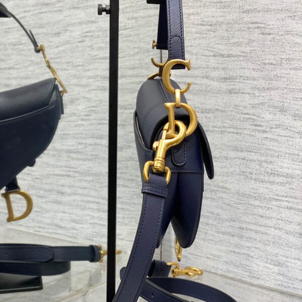 Dior Mini Saddle Bag with Strap black - Image 3