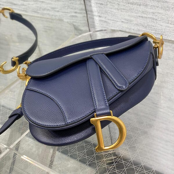 Dior Mini Saddle Bag with Strap black - Image 5