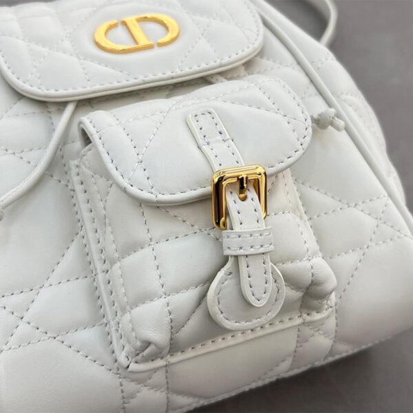 Small Dior Caro Backpack Beige - Image 6