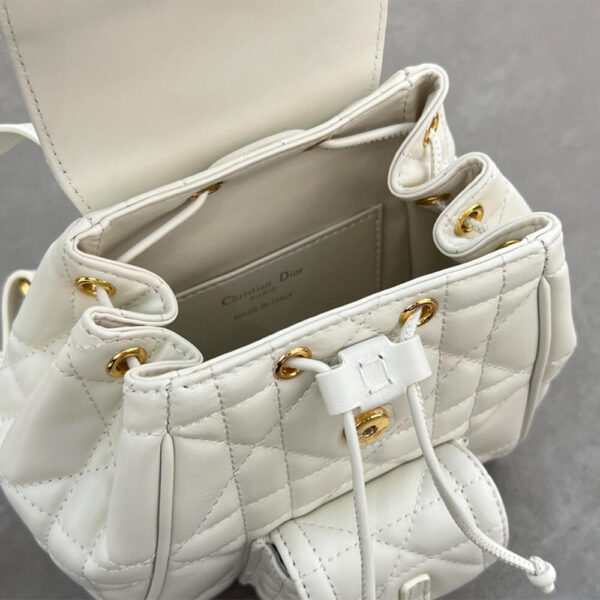 Small Dior Caro Backpack Beige - Image 8