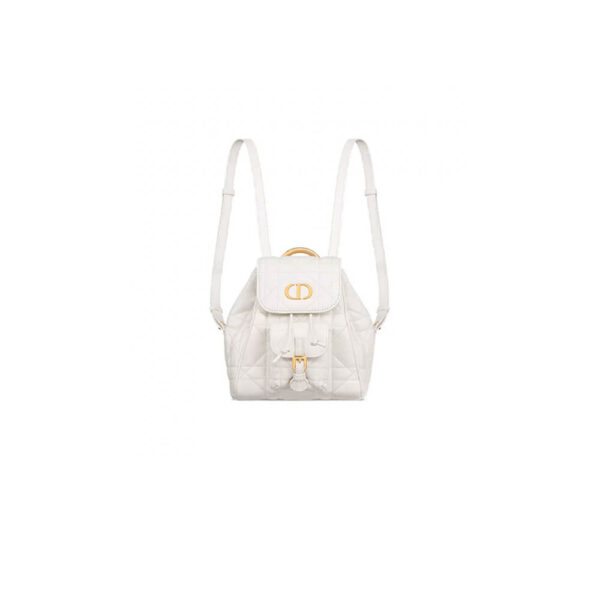 Small Dior Caro Backpack Beige