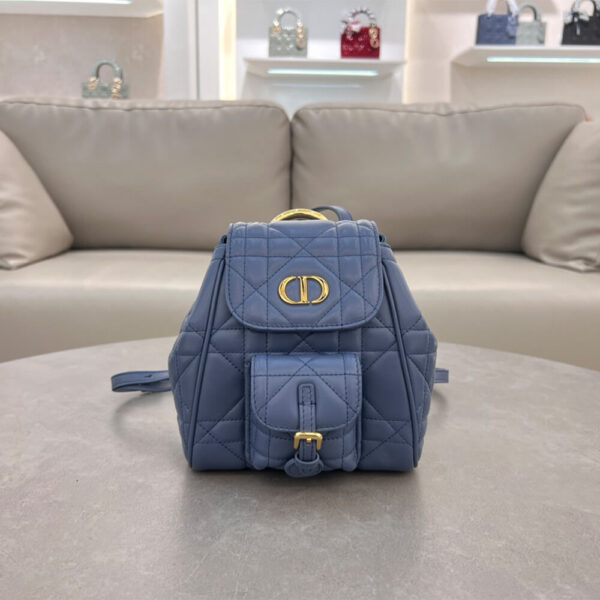 Small Dior Caro Backpack(High-end Grade) black - Image 2