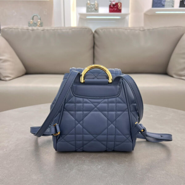 Small Dior Caro Backpack(High-end Grade) black - Image 3