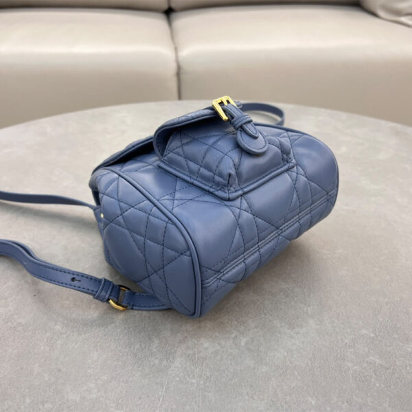 Small Dior Caro Backpack(High-end Grade) black - Image 4
