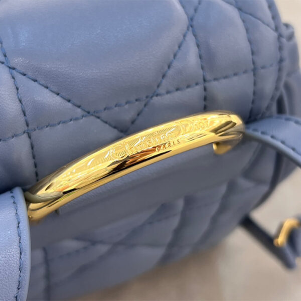 Small Dior Caro Backpack(High-end Grade) black - Image 5