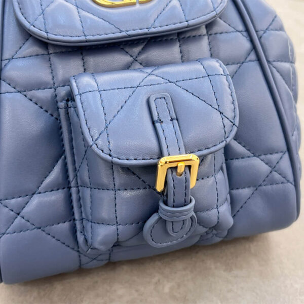 Small Dior Caro Backpack(High-end Grade) black - Image 6