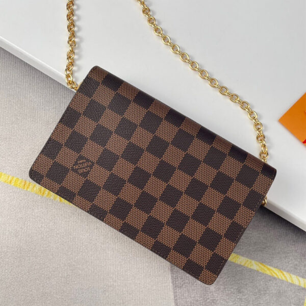 LV Vavin Chain Wallet Beige - Image 4
