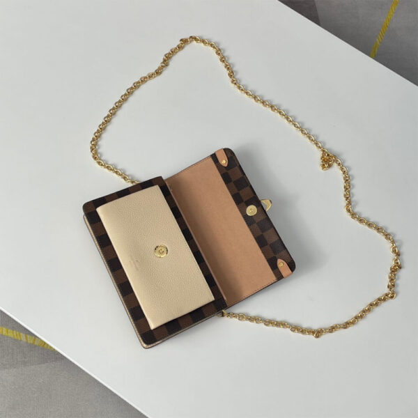 LV Vavin Chain Wallet Beige - Image 5