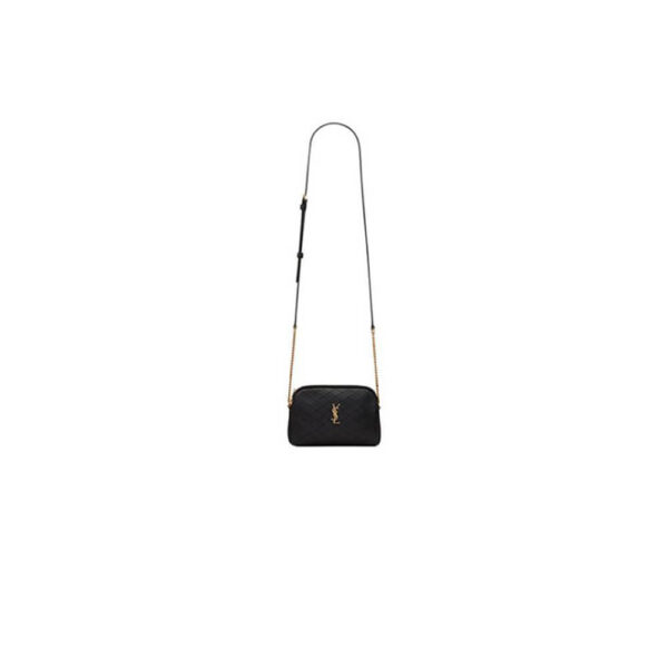 YSL Gaby zipped pouch in quilted lambskin black