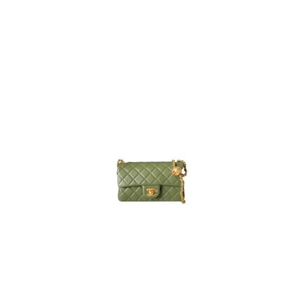 Chanel Pearl Crush Mini Rectangular Flap Green