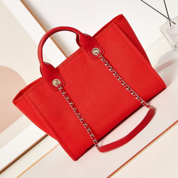 Chanel Small Tote Bag Khaki - Image 4