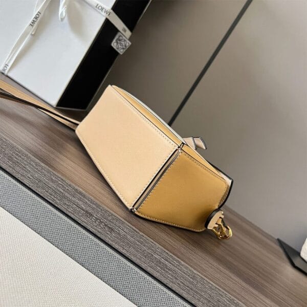 LOEWE Mini Puzzle bag in classic calfskin Beige - Image 5