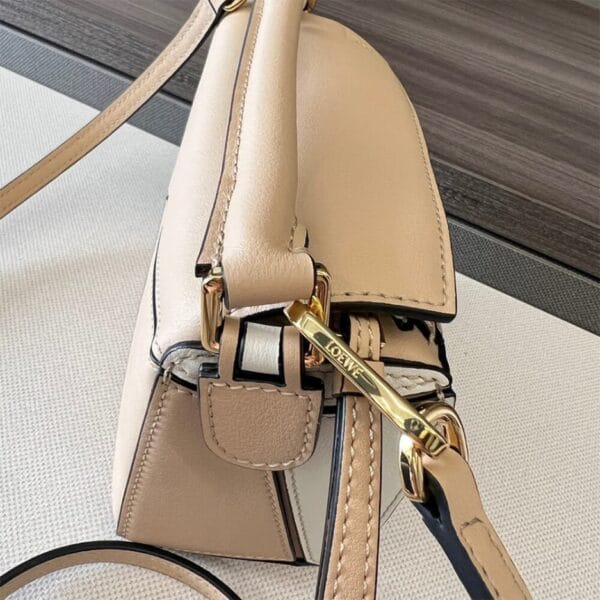 LOEWE Mini Puzzle bag in classic calfskin Beige - Image 6