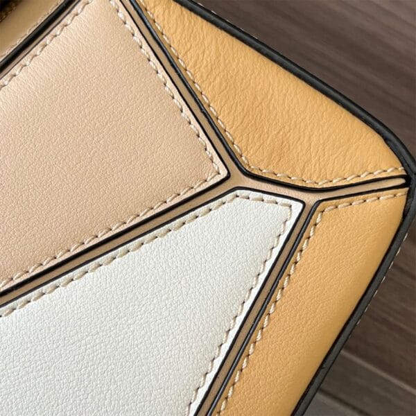 LOEWE Mini Puzzle bag in classic calfskin Beige - Image 7