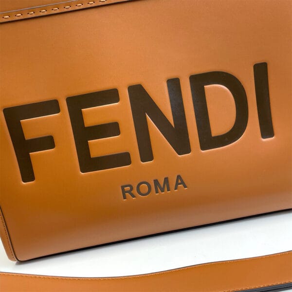 FENDI SUNSHINE Medium Tote Bag Khaki - Image 6