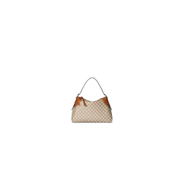 GG Emblem medium shoulder bag Beige