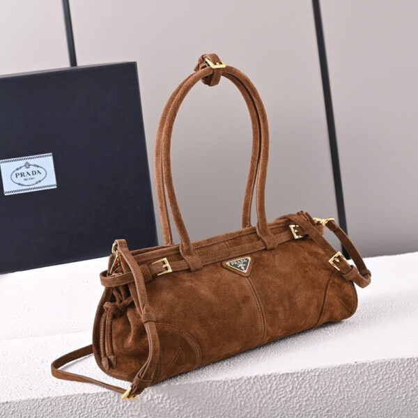 Prada Medium leather handbag(high-end grade) Khaki - Image 3