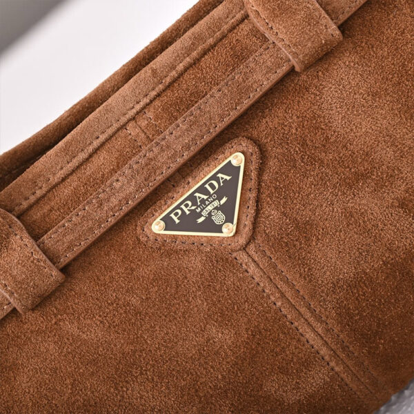 Prada Medium leather handbag(high-end grade) Khaki - Image 6