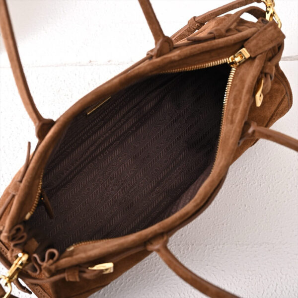 Prada Medium leather handbag(high-end grade) Khaki - Image 8