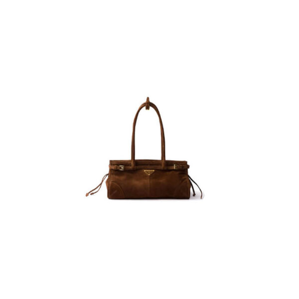 Prada Medium leather handbag(high-end grade) Khaki
