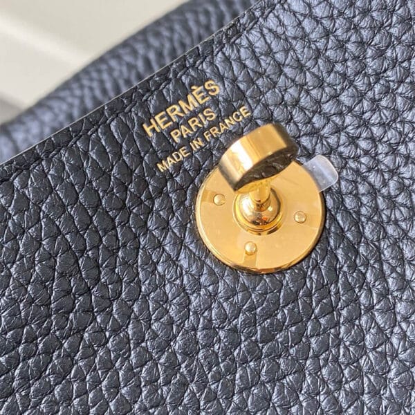 Hermes Lindy Mini Bag black - Image 7