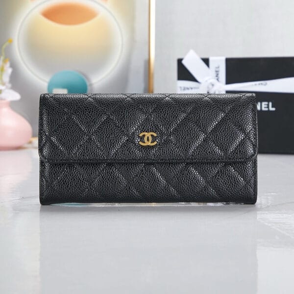 Chanel classic long wallet black - Image 2