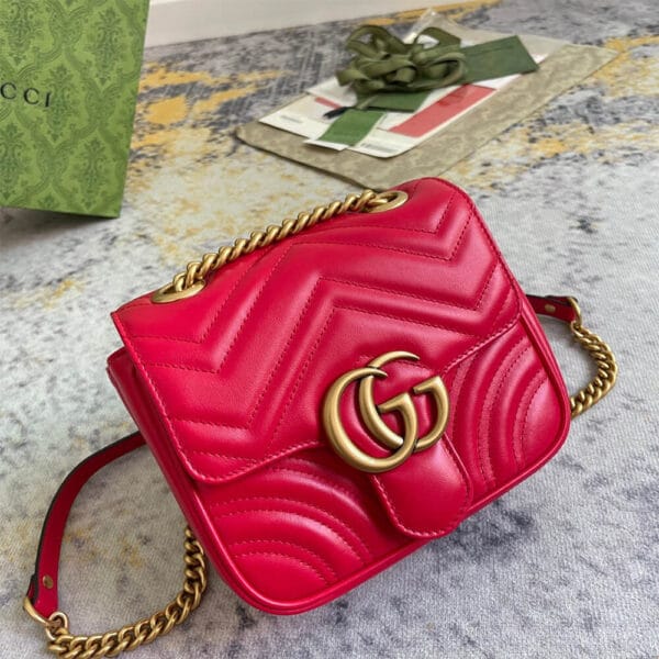 GG MARMONT mini shoulder bag Khaki - Image 4