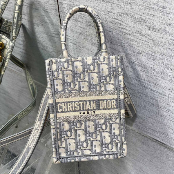 Mini Vertical Dior Book Tote Lake Blue - Image 2