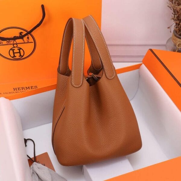 Hermes Picotin Lock 22 bag Khaki - Image 4