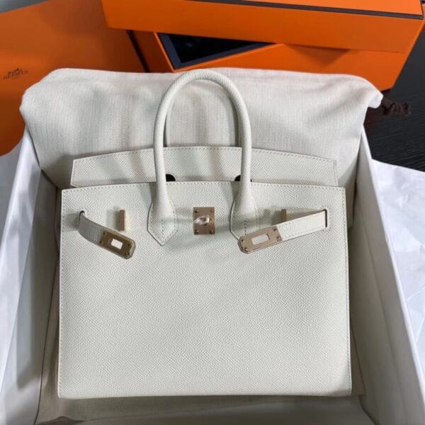 Hermès Birkin 25 Sellier(High-end Grade) White - Image 6