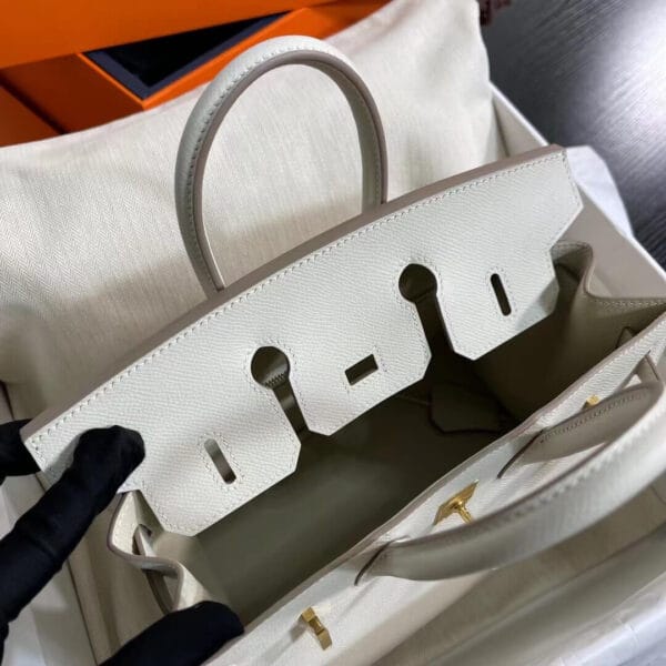 Hermès Birkin 25 Sellier(High-end Grade) White - Image 8