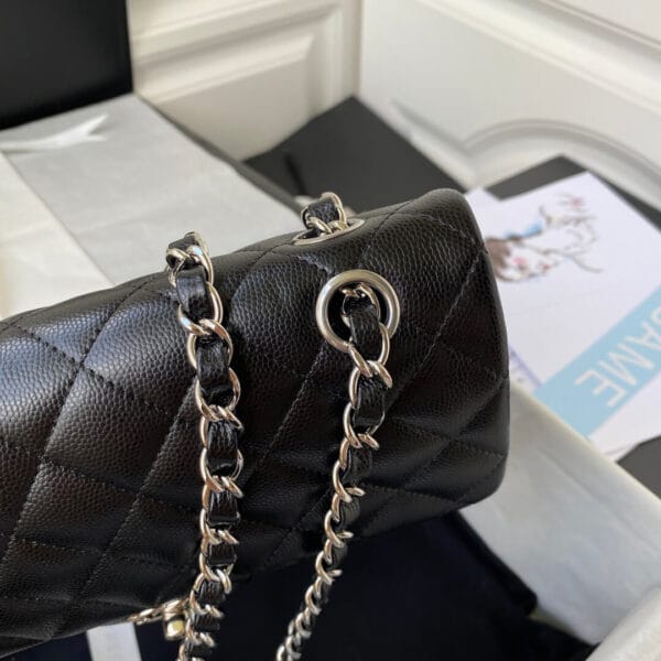 CHANEL SMALL CLASSIC HANDBAG black - Image 6