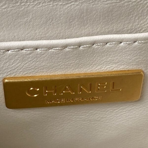 Chanel 23S handle cosmetic bag(high-end grade) Beige - Image 7