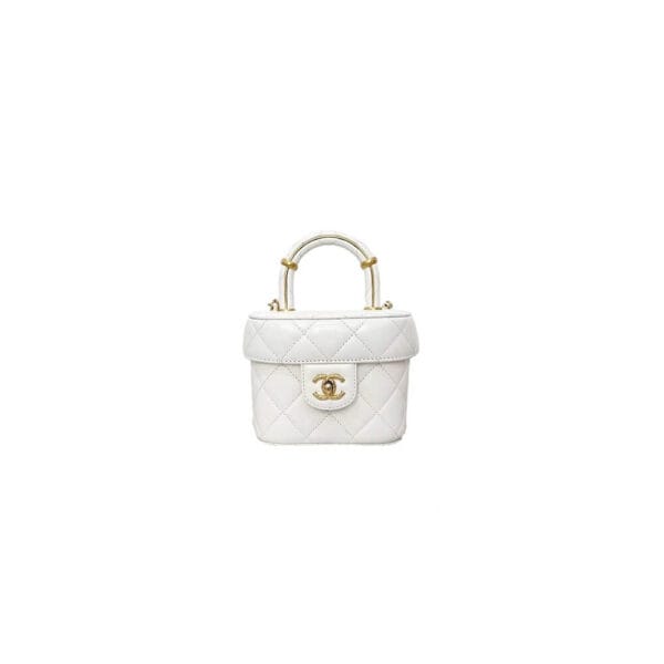 Chanel 23S handle cosmetic bag(high-end grade) Beige