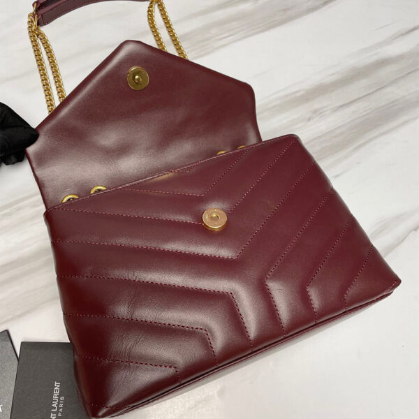 YSL LOULOU SMALL CHAIN BAG Red - Image 7