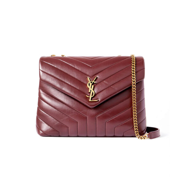 YSL LOULOU SMALL CHAIN BAG Red