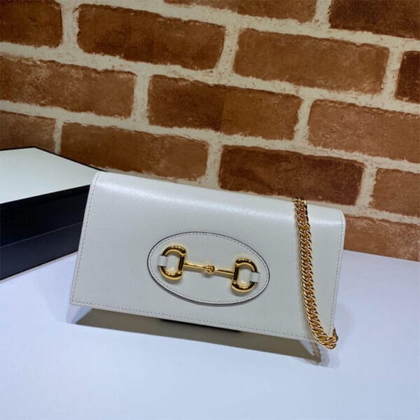 Gucci Horsebit 1955 Wallet With Chain Beige - Image 2