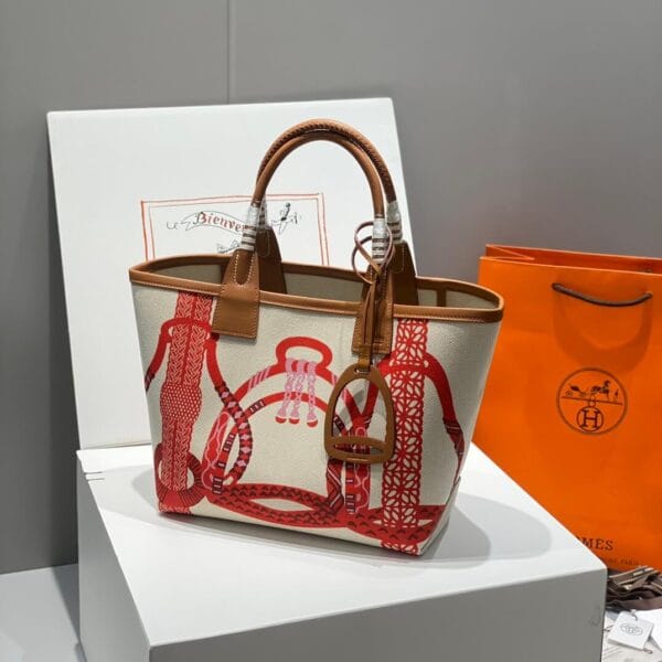 Hermes Steeple 28 bag(high-end grade) Beige - Image 2