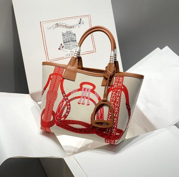 Hermes Steeple 28 bag(high-end grade) Beige - Image 3