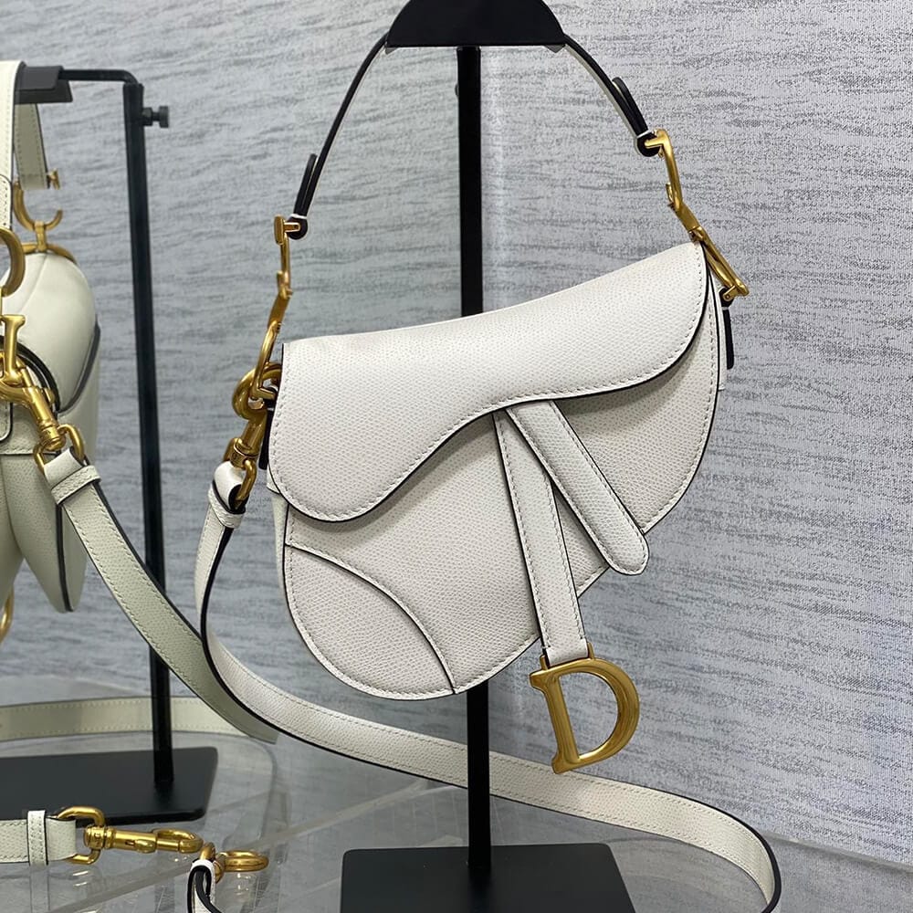 Dior Mini Saddle Bag with Strap Beige - Image 2