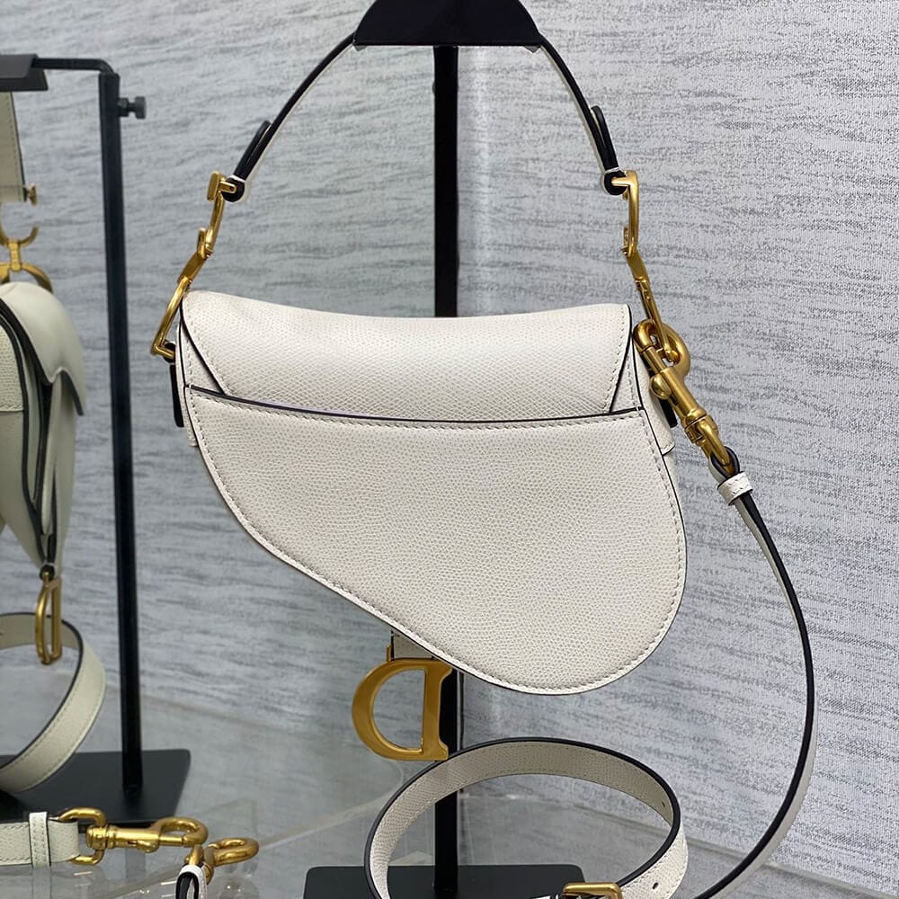 Dior Mini Saddle Bag with Strap Beige - Image 4