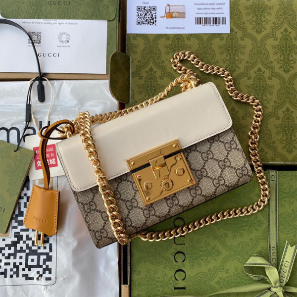 Padlock small GG shoulder bag Beige - Image 2