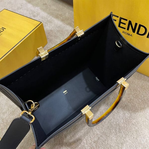 FENDI SUNSHINE Medium Tote Bag black - Image 8