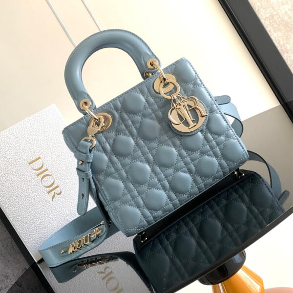 Small Lady Dior My ABCDior Bag Lake Blue - Image 2