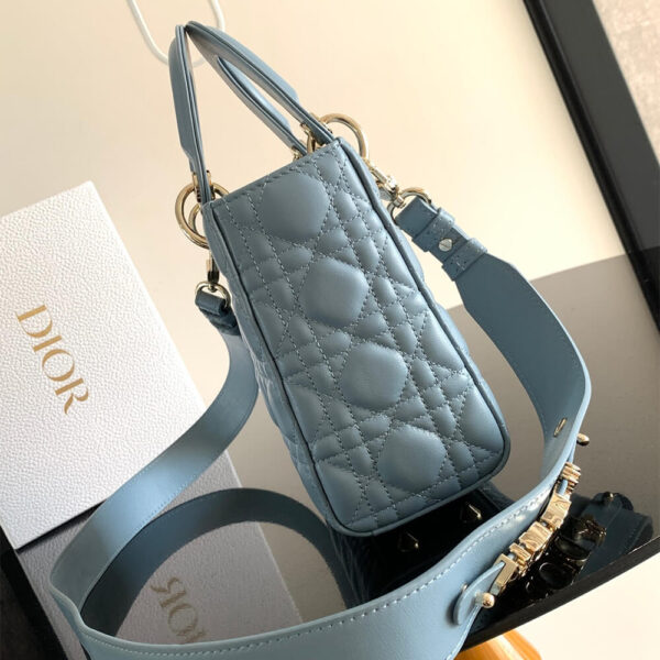 Small Lady Dior My ABCDior Bag Lake Blue - Image 3
