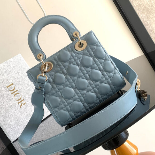 Small Lady Dior My ABCDior Bag Lake Blue - Image 4