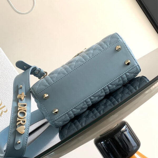Small Lady Dior My ABCDior Bag Lake Blue - Image 6